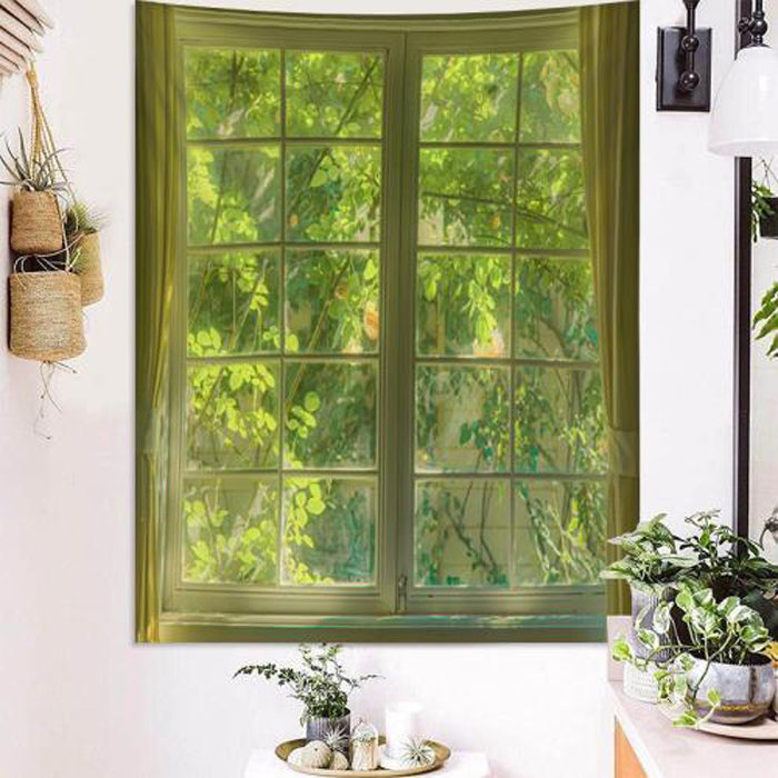 11design retro garden window tapestry