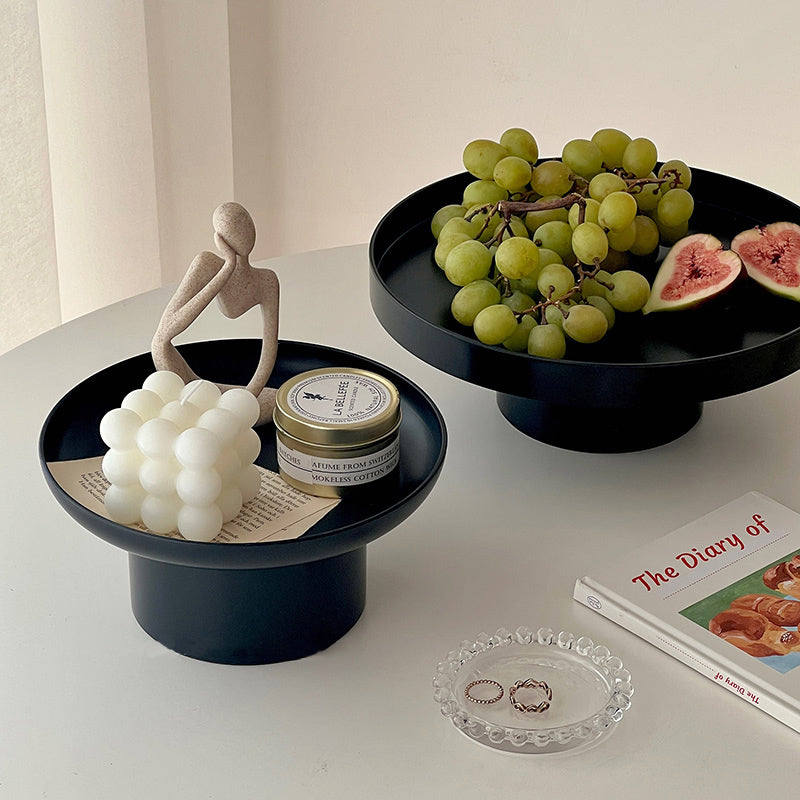 2color round tall tray