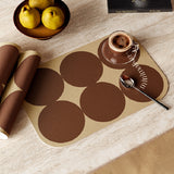 brown circle minimalism place mat
