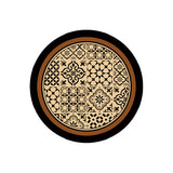 retro classical circle coaster