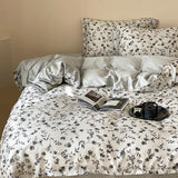 8design monotone modern flower bedlinen set