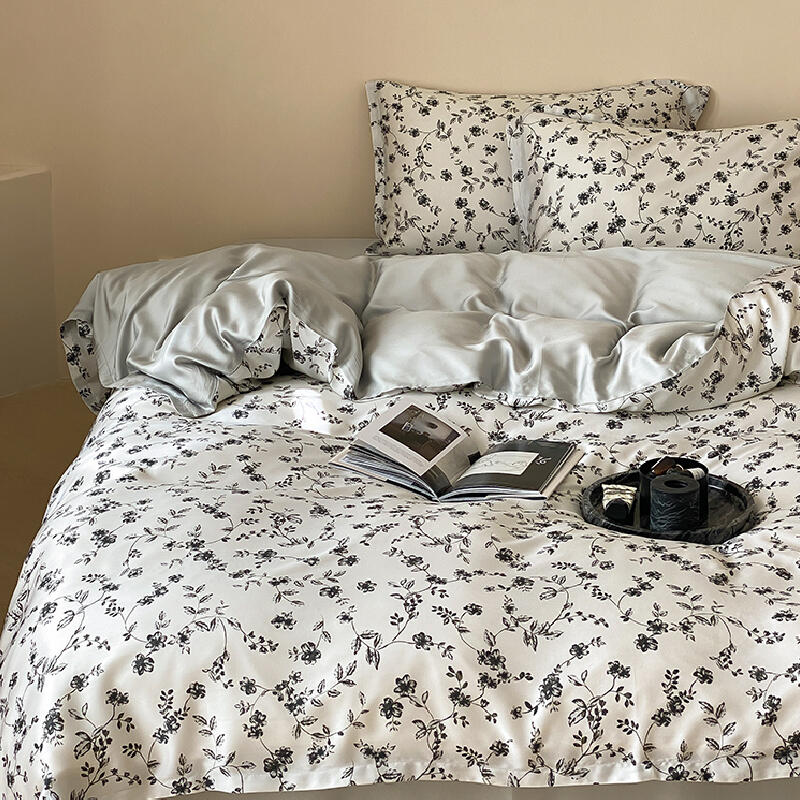 8design monotone modern flower bedlinen set