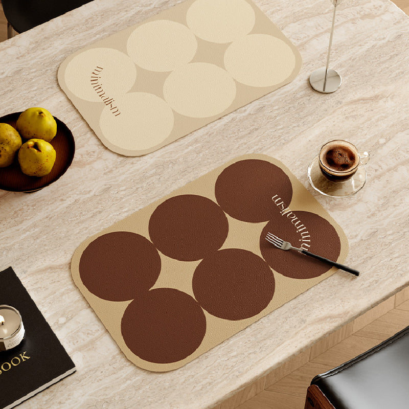 brown circle minimalism place mat