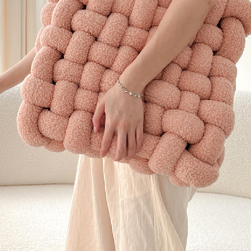 7color fluffy twist square cushion