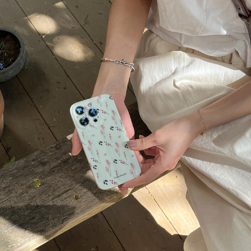 pink flower simple iPhone case