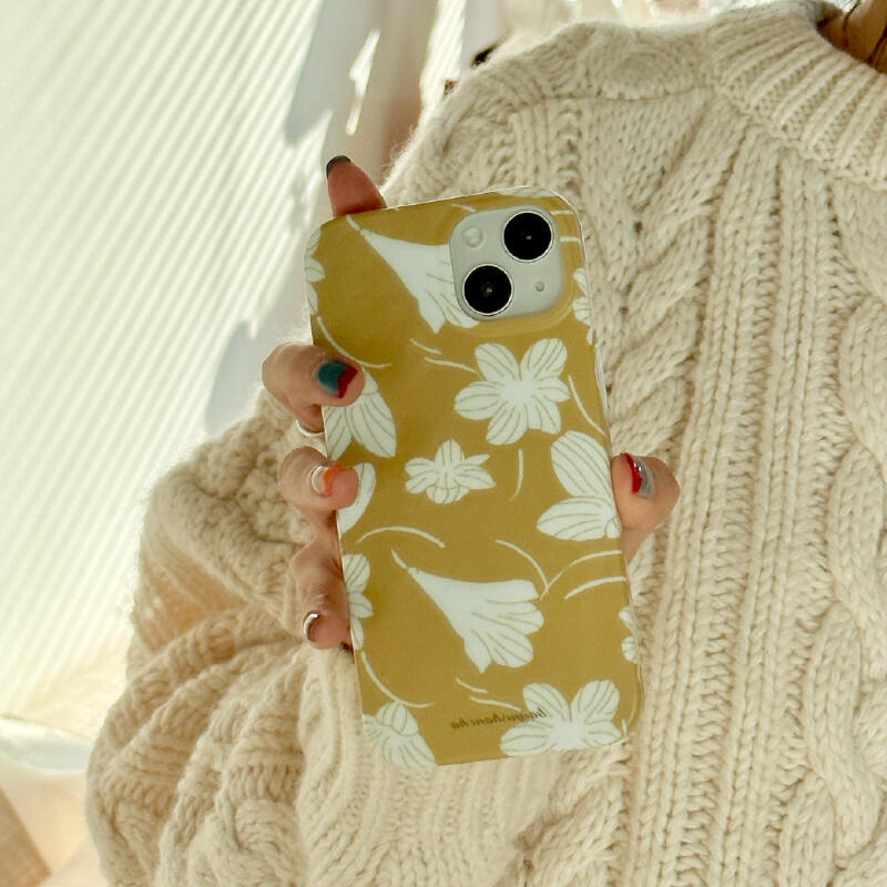 yellow simple flower iPhone case