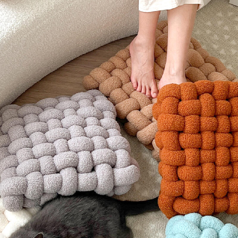 7color fluffy twist square cushion