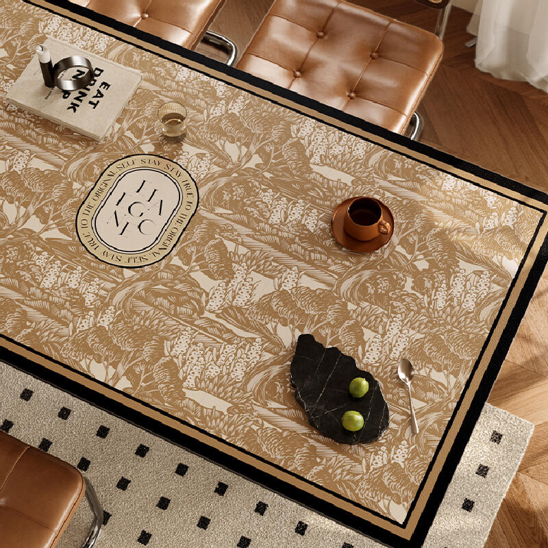 brown elegance logo square table mat
