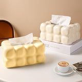 4color cream square tissue case