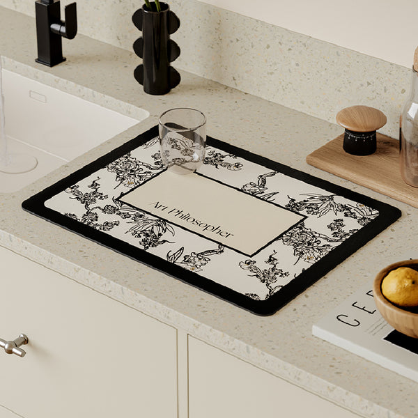 art philosopher logo sink mat