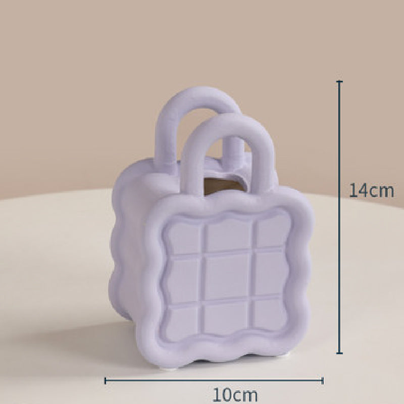 6design wave bag shape pastel vase SET