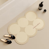 brown circle minimalism bath mat