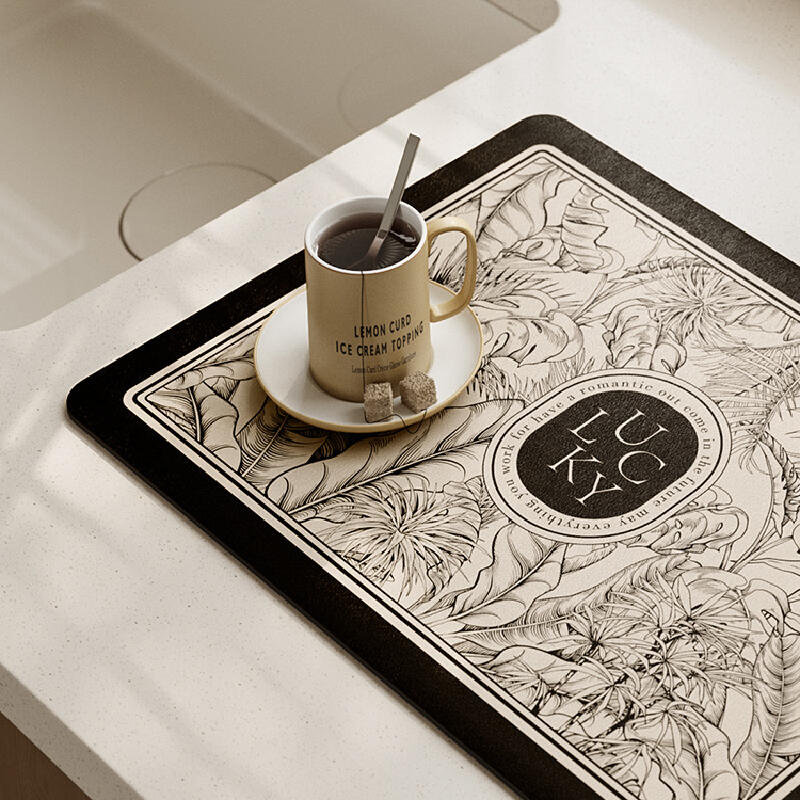 lucky logo luxury square sink mat