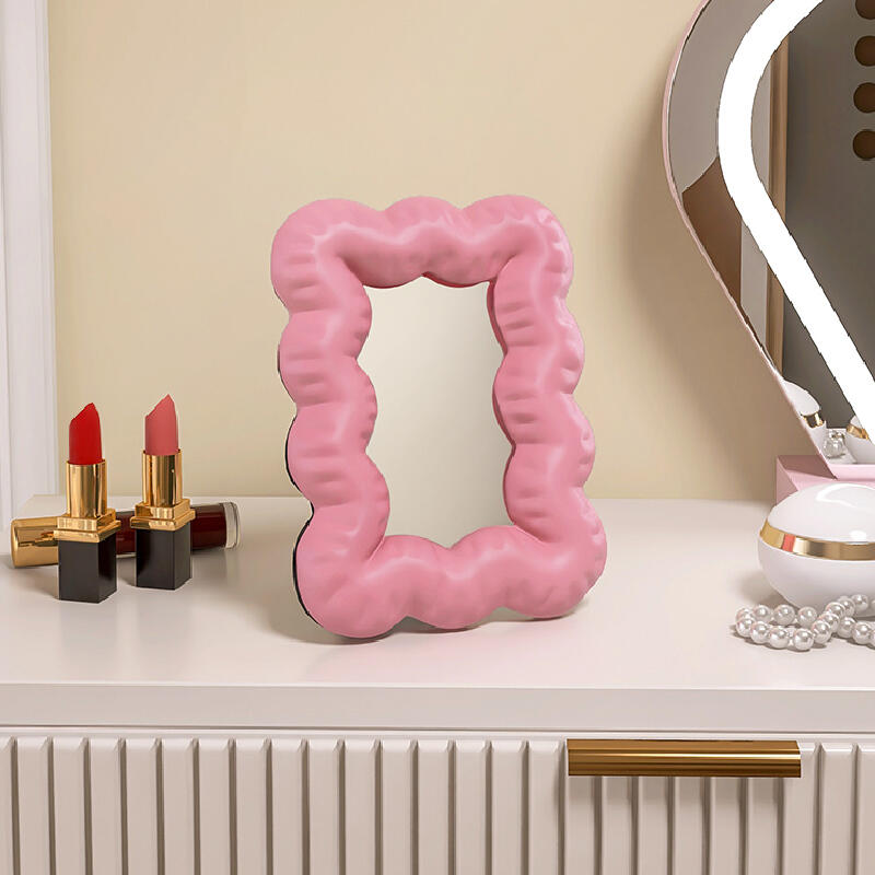 2color cream wave mirror