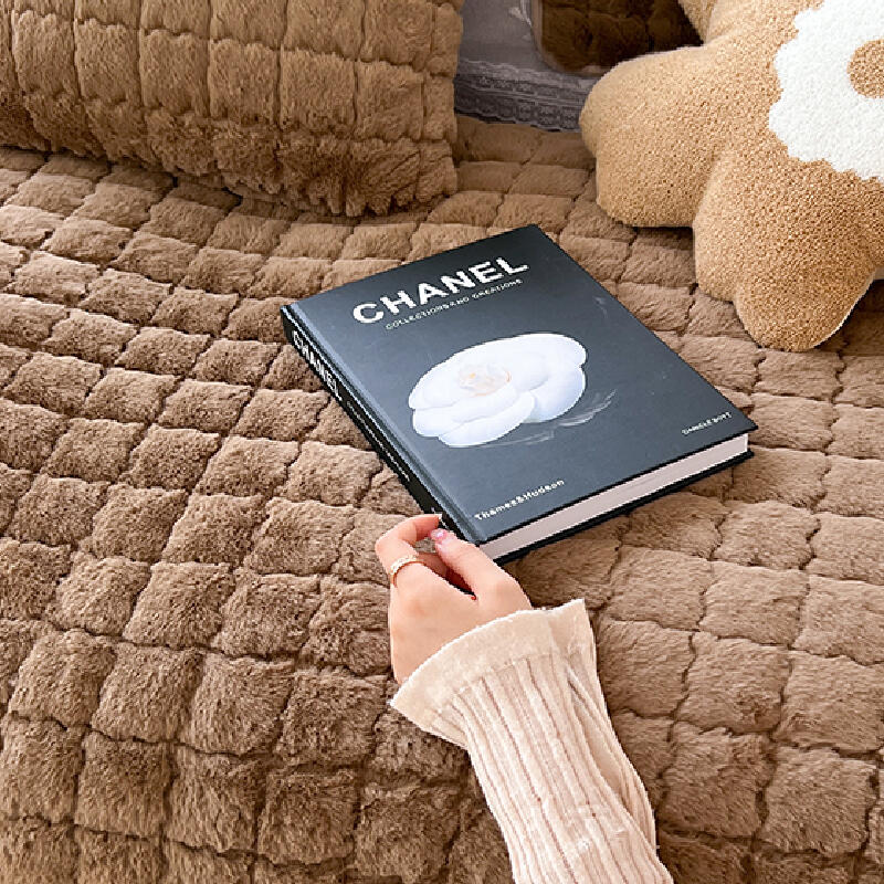 3color fluffy waffle sofacover