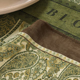 green blooming table cloth