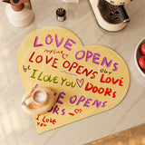 i love you colorful paint sink mat