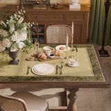 green blooming table mat