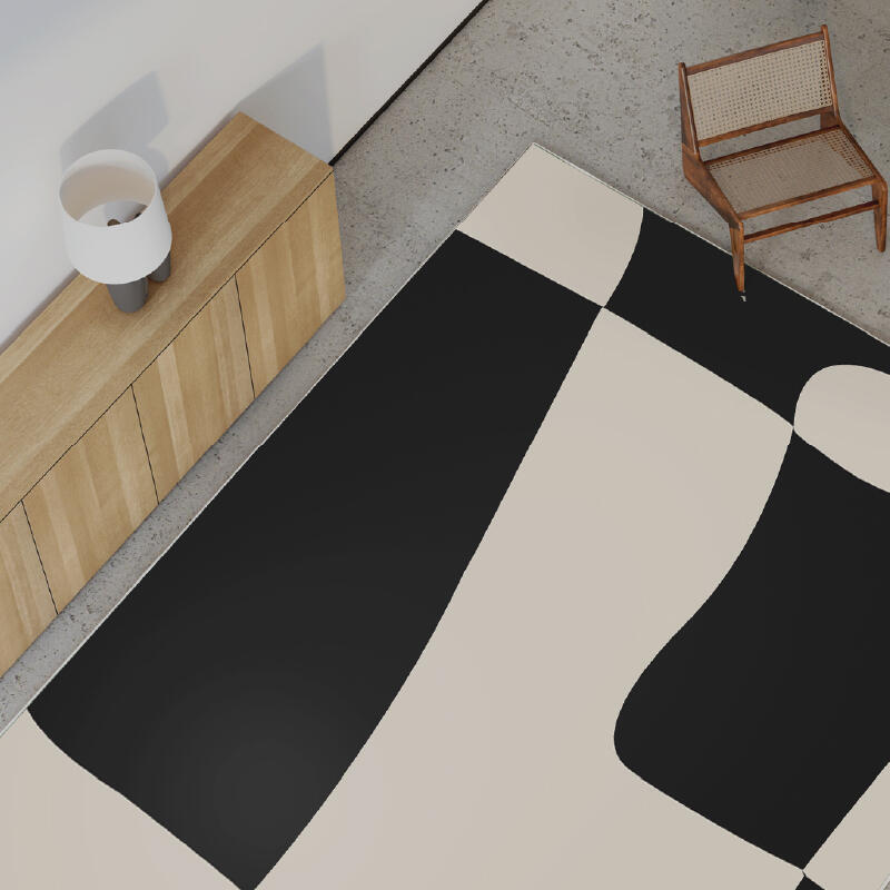 4design monotone wave square carpet
