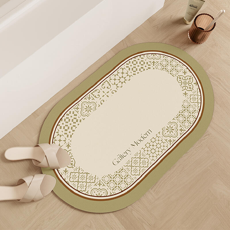 light green modern bath mat