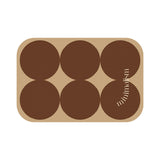 brown circle minimalism place mat