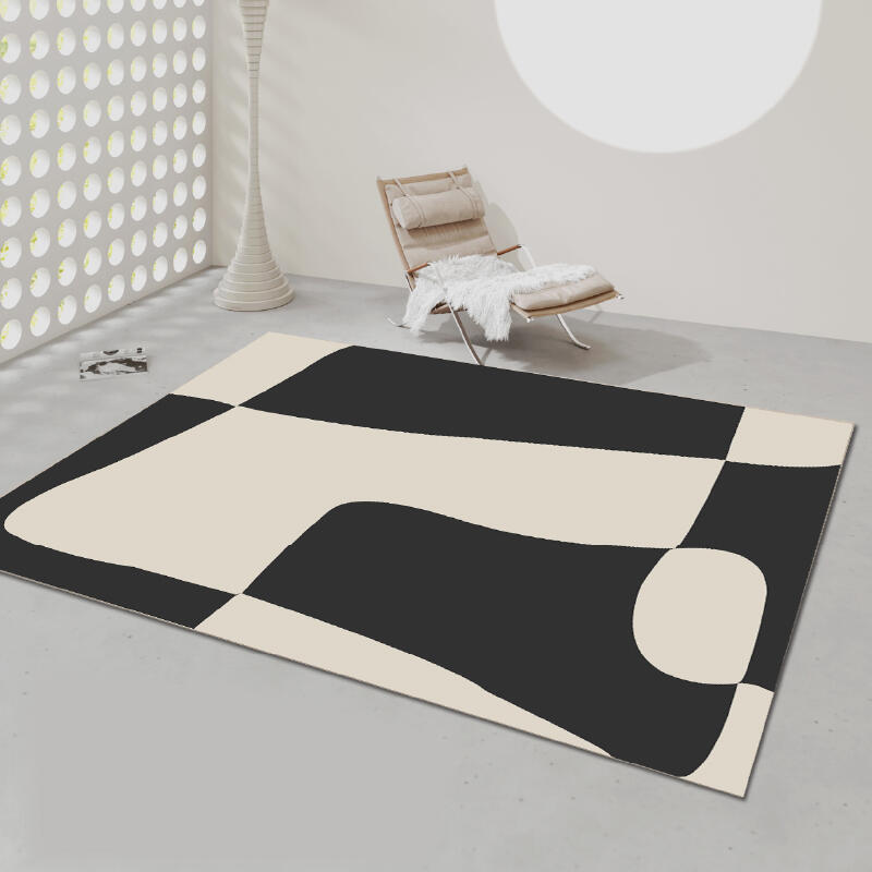 4design monotone wave square carpet