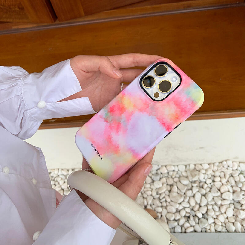 watercolor pink gradation iPhone case