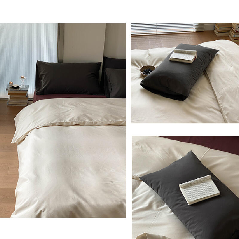 3color simple cotton bedlinen set