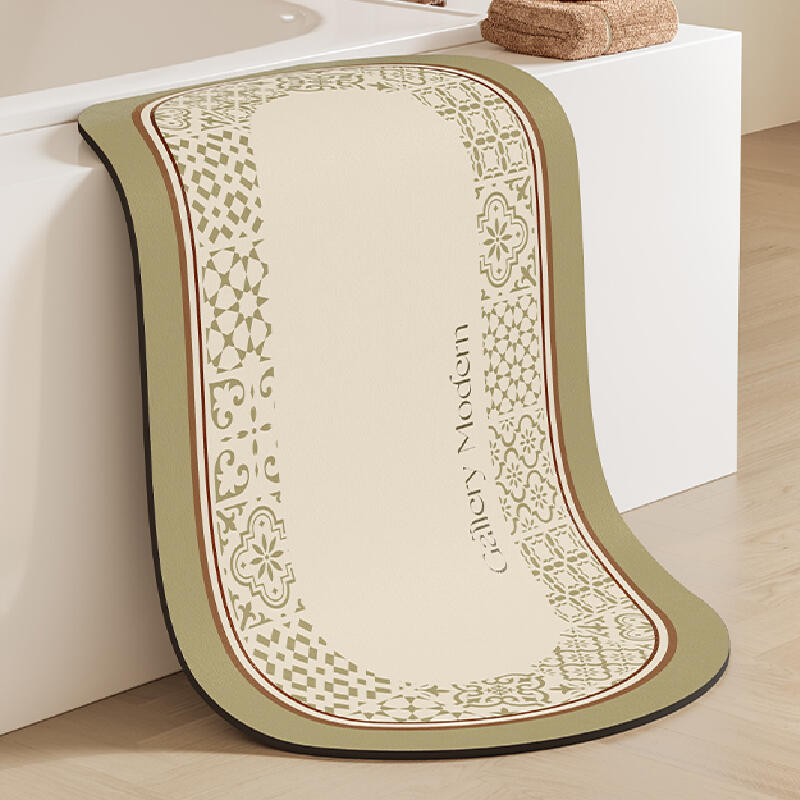 light green modern bath mat