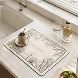 lucky logo luxury square sink mat