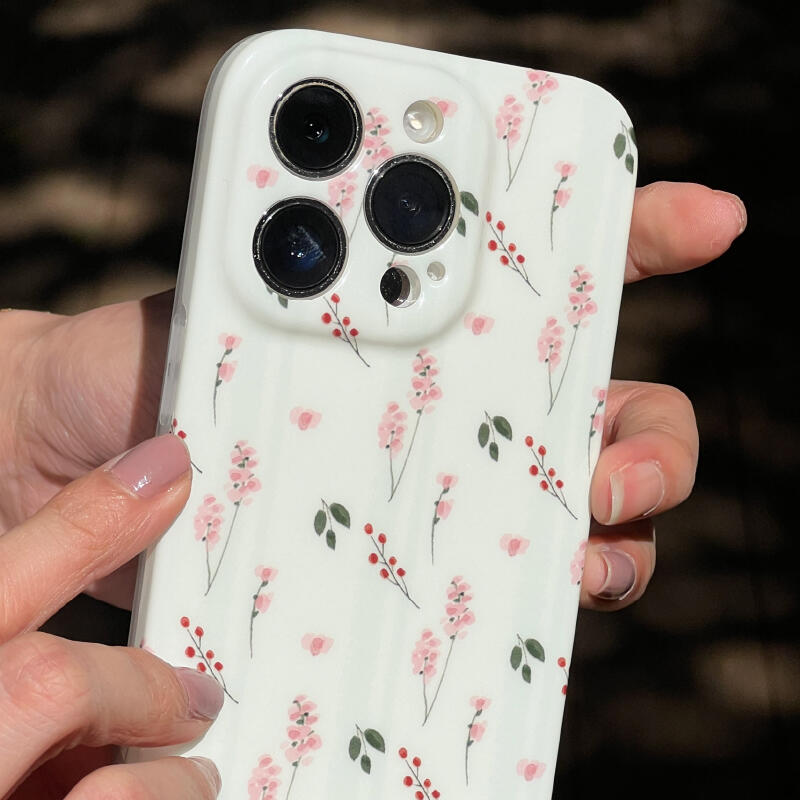 pink flower simple iPhone case