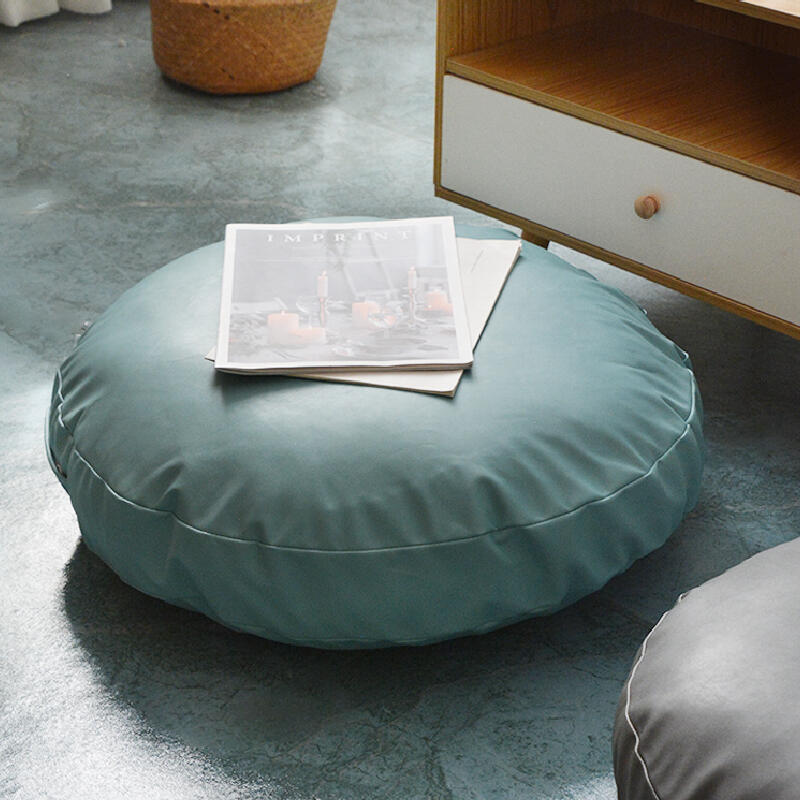 5color leather circle cushion