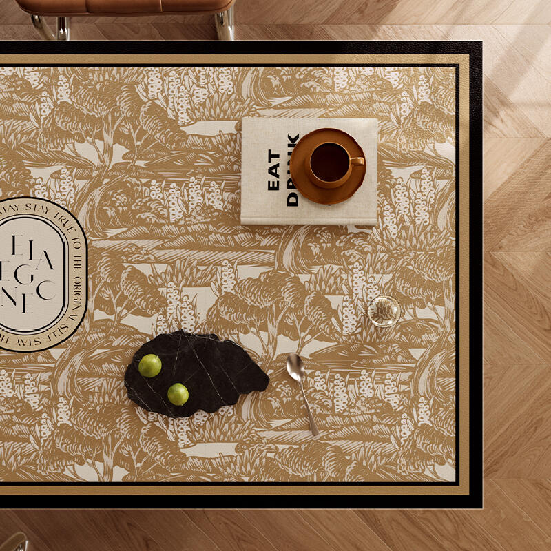brown elegance logo square table mat