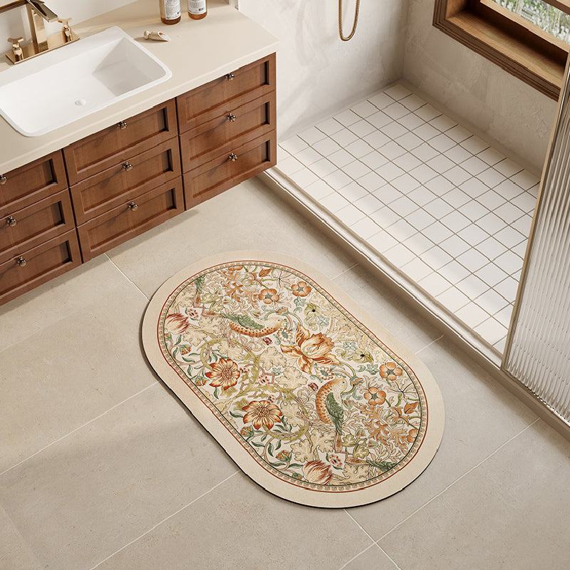 2design flower elegant bath mat