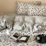 8design monotone modern flower bedlinen set