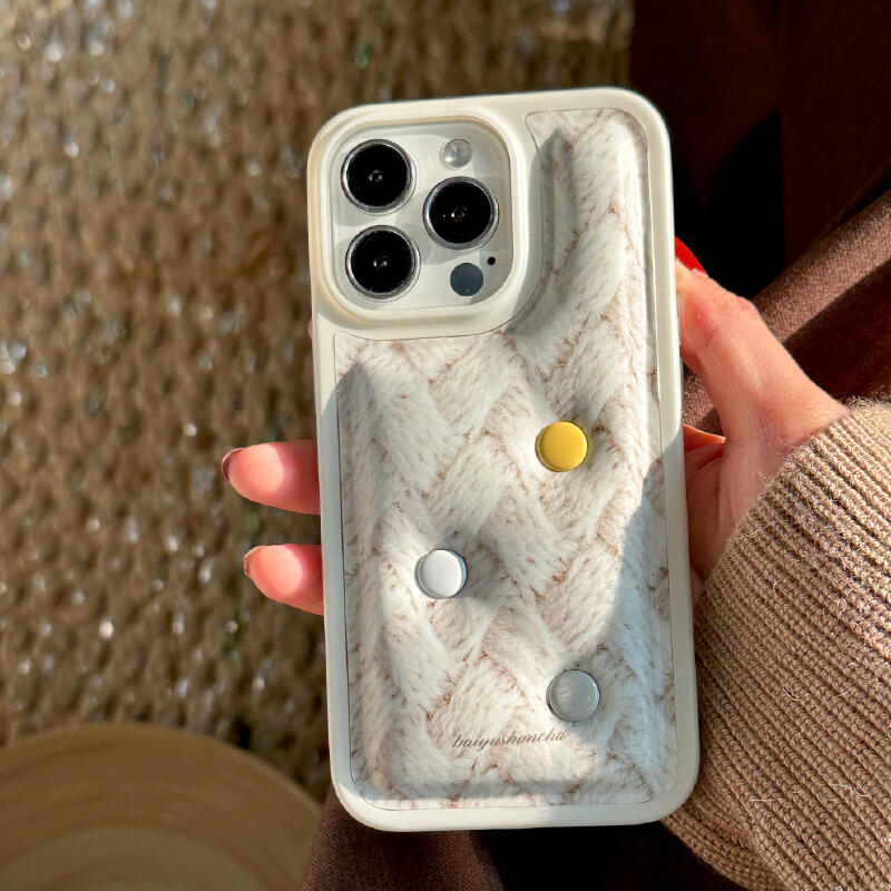 sweater print button iPhone case