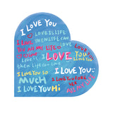 i love you colorful paint sink mat