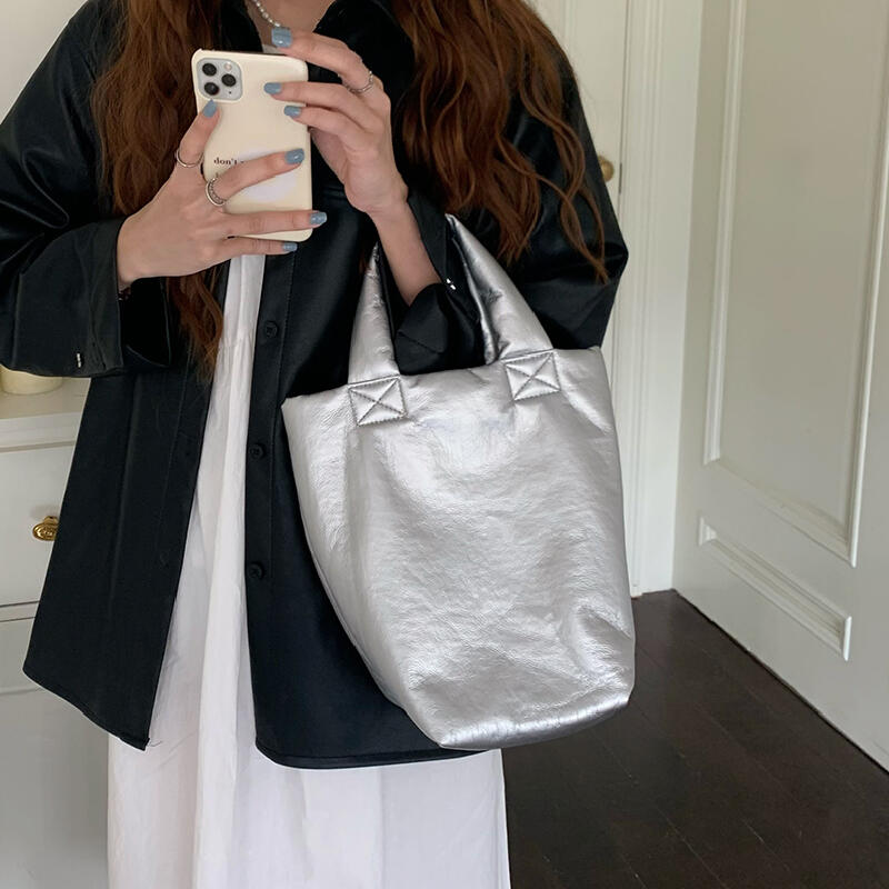 fake leather casual handbag