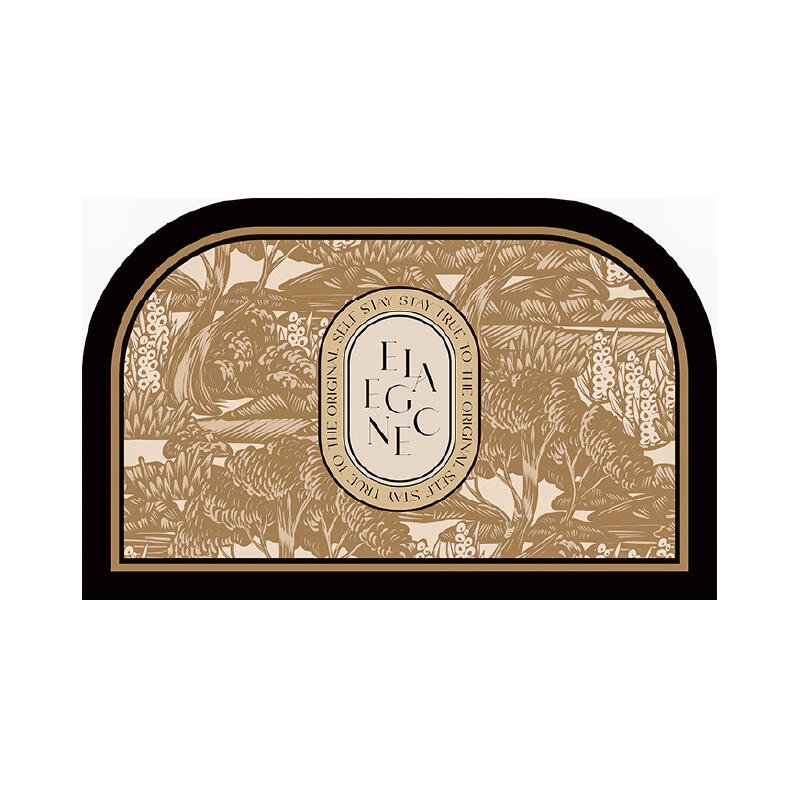 brown elegance logo door mat