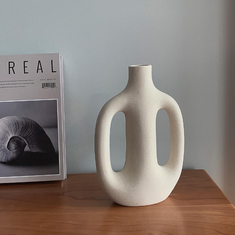 2size ceramics modern white vase