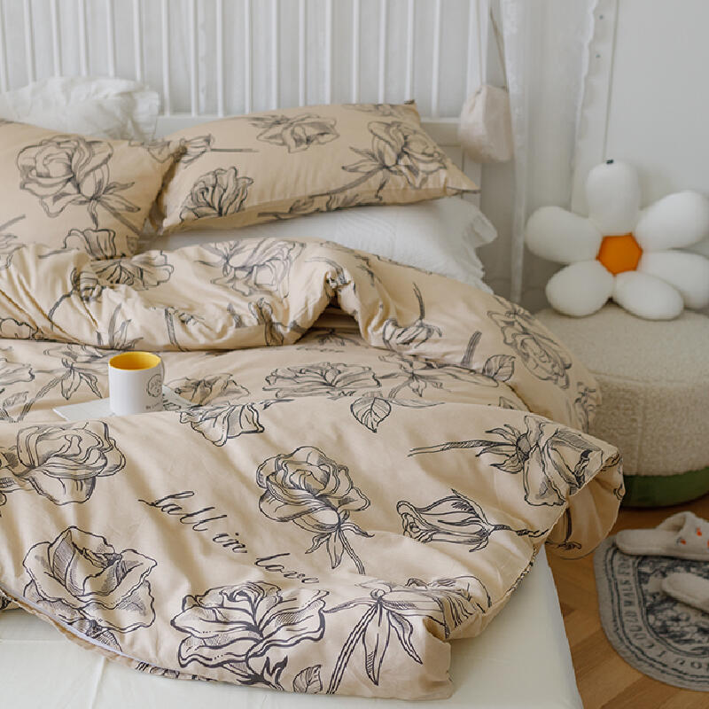 2color simple flower bedlinen set