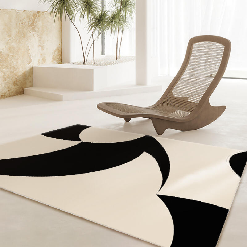 4design monotone wave square carpet