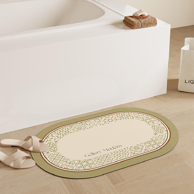 light green modern bath mat