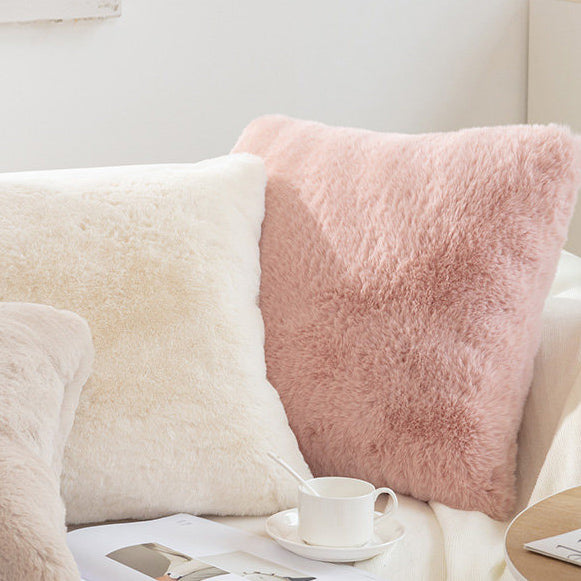 7color simple fur cushion