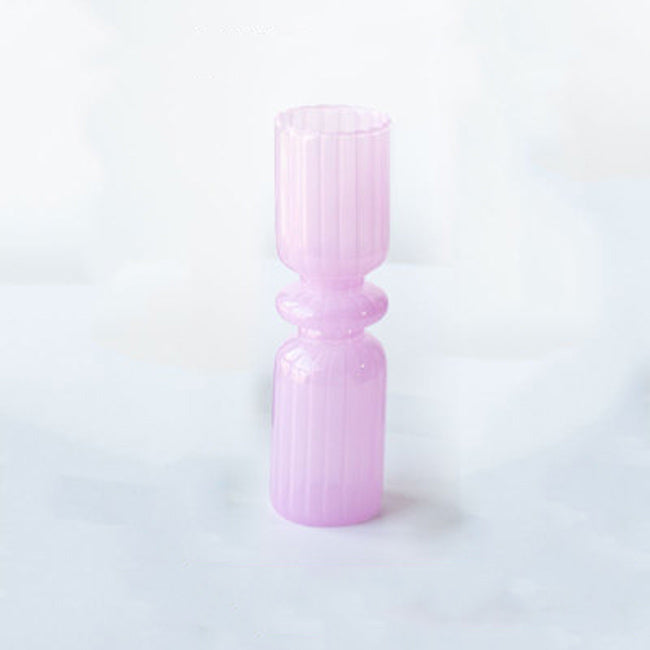 3color tube glass vase