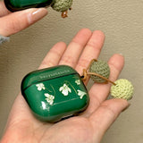 green tea flower Airpods case