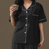 piping charcoal gray pair roomwear