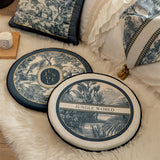 2design blue retro forest cushion