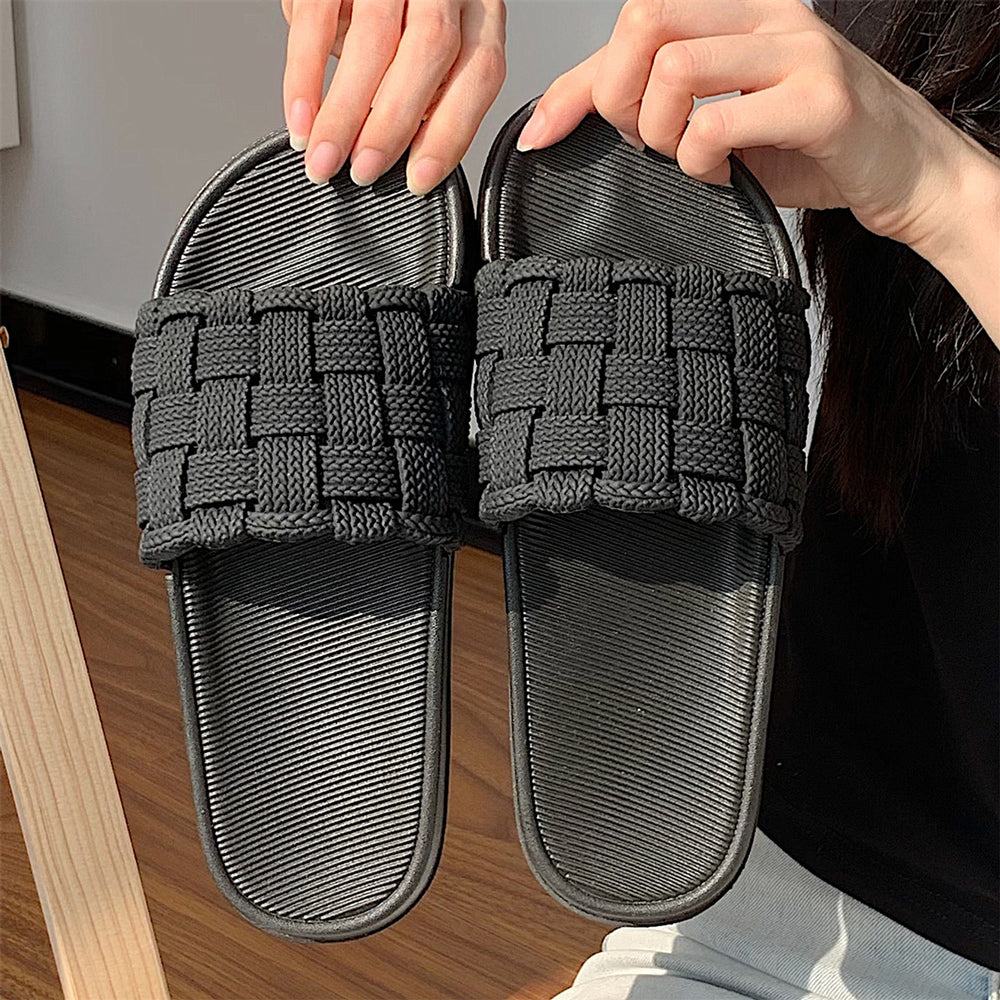 3color knit rubber roomshoes
