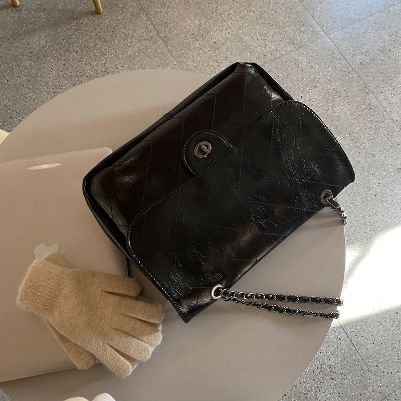 3color diamond stitch bag